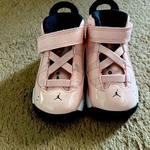 Pink Jordan’s very stylish and hard bottom shoe